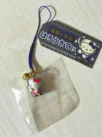 지역 한정 헬로키티 요시츠네&벤케이 버전 스트랩