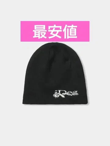 ideaswam 블랙 자수 로고 비니