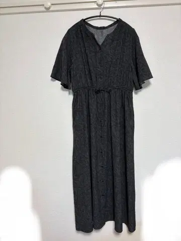 글로벌 워크 사라사라 릴랙스 원피스 흑먹색 선화