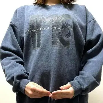 IMC 인터내셔널 맨투맨 트레이닝복 L 블루 파랑 네이비 구제 의류