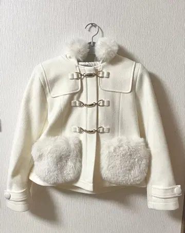 MARS 퍼 포켓 숏코트 화이트