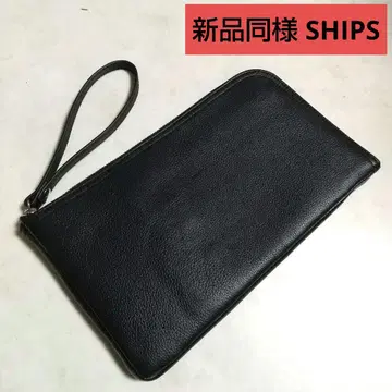 새상품급 쉽스 가죽 클러치백 L자 지퍼