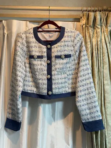 CALNAMUR 트위드 자켓 블루