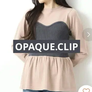 미사용 새상품 OPAQUE.CLIP 배색 뷔스티에풍 디자인 니트