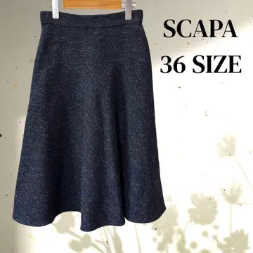 SCAPA 스캐파 네이비 트위드 스커트