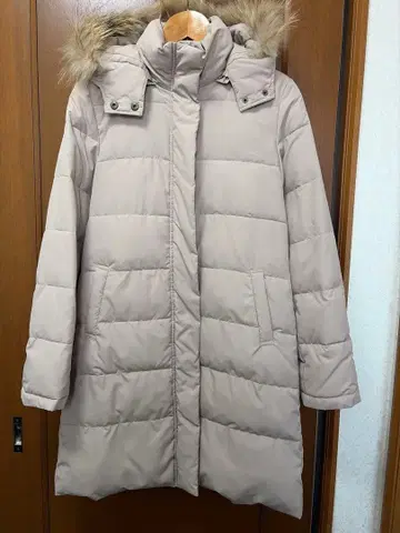 다운 코트 아우터 M 탈부착 가능 후드 퍼 포함
