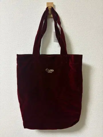 오페라 벨벳 토트백 버건디