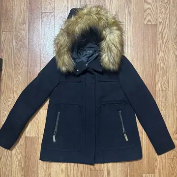 ZARA 퍼 달린 울 코트