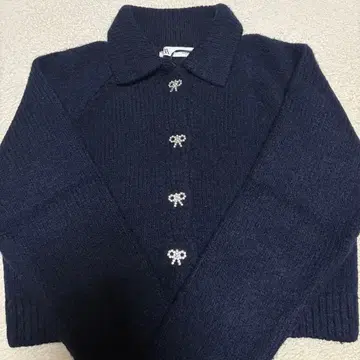 ZARA 리본 버튼 니트