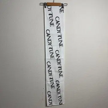 CANDY TUNE Logo Muffler Towel White