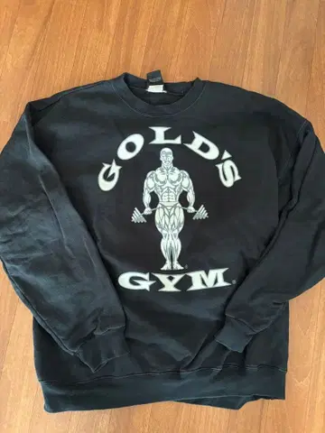 90s GOLD'S GYM 블랙 맨투맨 L