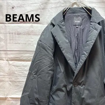 BEAMS 충전솜 이지 체스터 코트 롱 코트 M 블랙 심플 인기