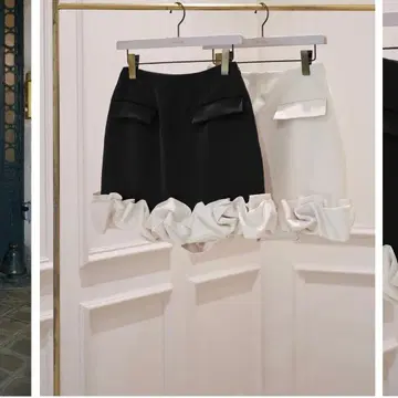 herlipto Volant Mini Skirt 에크루