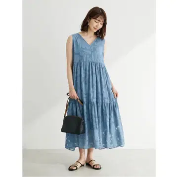 택 포함 ELENCARE DUE 레이스 자카드 원피스 색스