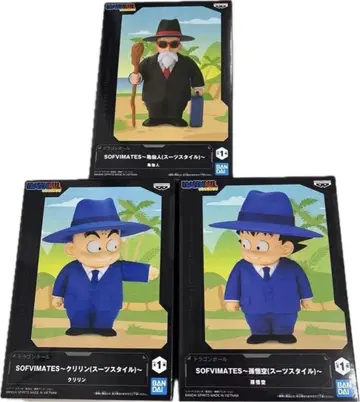 드래곤볼 SOFVIMATES 3체 세트 크리린만 미개봉입니다.