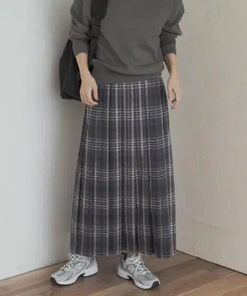 체크 플리츠 스커트