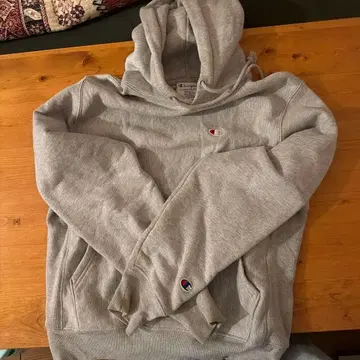 Champion Reverse Weave 그레이 후드티 S