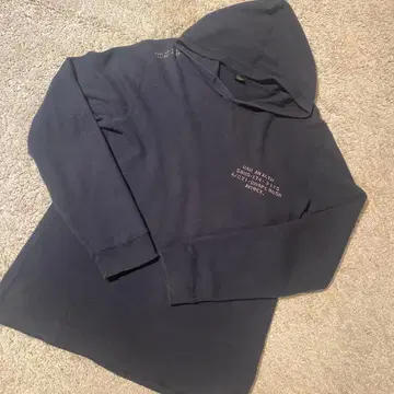 AVIREX 후드 부착 후드티 네이비