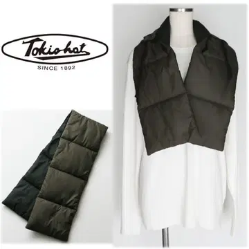 [도쿄햇] 미사용 후드 부착 2Way 솜 다운 머플러 F 사이즈