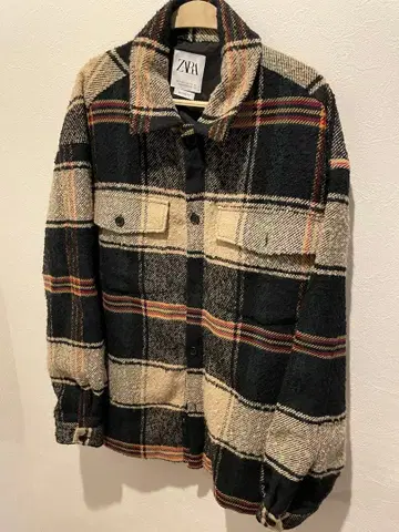 [ 트렌드 ] ZARA 체크 무늬 셔츠 자켓 L 사이즈