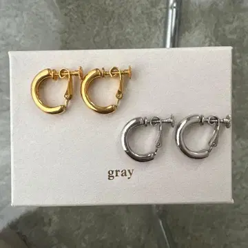 graey CLARA 후프 귀찌 실버 골드 gray