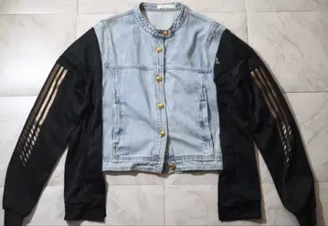 구제 의류 리메이크 데님 자켓 x 트랙 자켓 도킹 재구축