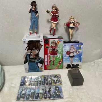 칸코레 피규어 3체와 카드 세트