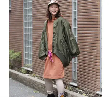 티티카카 사이즈 F 올리브색 보아 블루종 빅 실루엣 6929#5