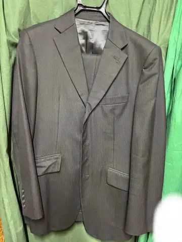 TAKEO KIKUCHI 스트라이프 수트 다크 그레이