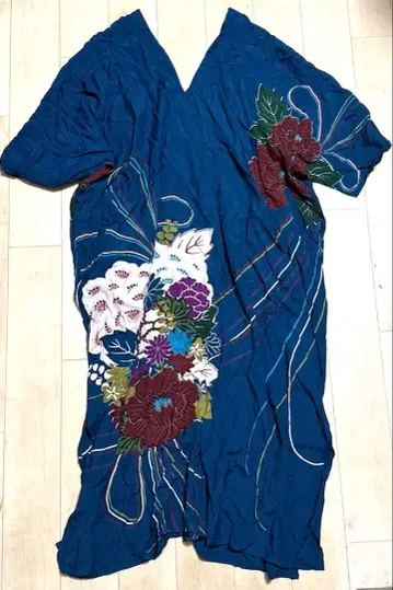 +NIPPON DNA 와모노야카야 꽃무늬 긴팔 원피스