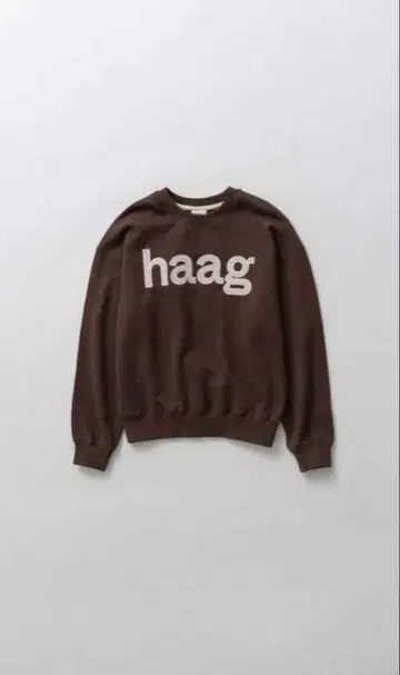 [ 새상품 ] 한국 브랜드 haag(헤이그) 브라운 맨투맨 쇼핑백 포함