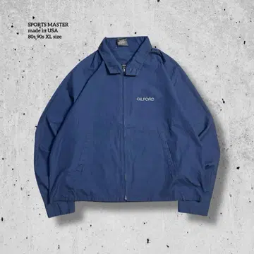 80s USA제 SPORTS MASTER 기업계 자수 스윙탑 해링턴