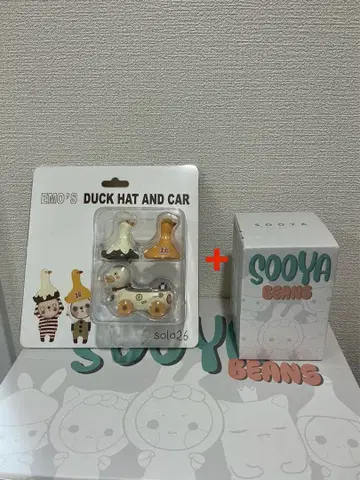SooyaStudio Emo's duck car & 미니 피규어 세트