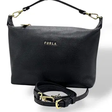 컨디션 최상 FURLA 훌라 숄더백 2way 가죽 블랙
