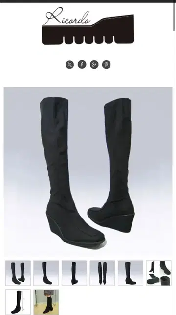 Ricordo 웨지솔 롱 스트레치 부츠