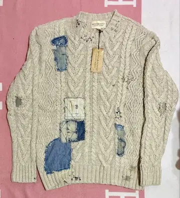 데님 앤 서플라이 데님 파우치 워크 니트