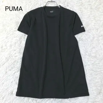 푸마 T셔츠 170 블랙 반팔 캐주얼 상의 소매 로고 PUMA