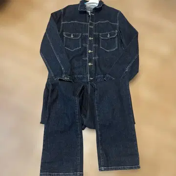 다크 네이비 다크 데님 오버롤 사이즈 XL