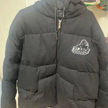 XLARGE 후드 부착 블랙 다운 자켓 XL