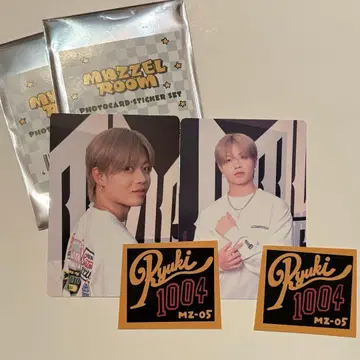 MAZZEL ROOM 랜덤 포토 카드 & 스티커 세트 RYUKI