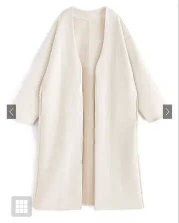 그레일 노카라 드롭 숄더 롱 코트