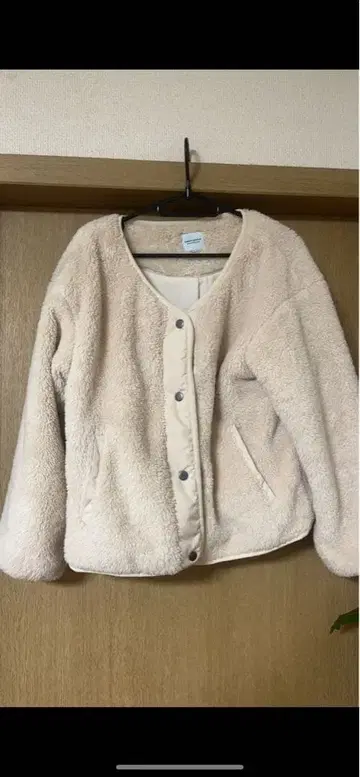 베이지 보아 자켓 M 사이즈