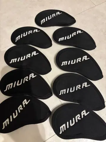 새상품 미우라기켄 아이언 골프헤드커버 블랙 9개 세트
