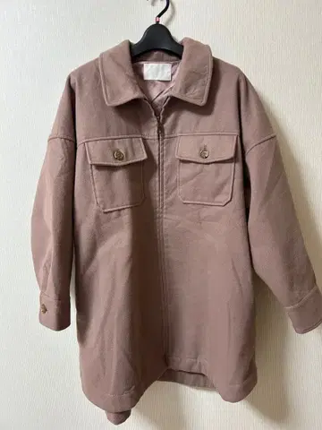 Chico 카라 부착 오버 자켓