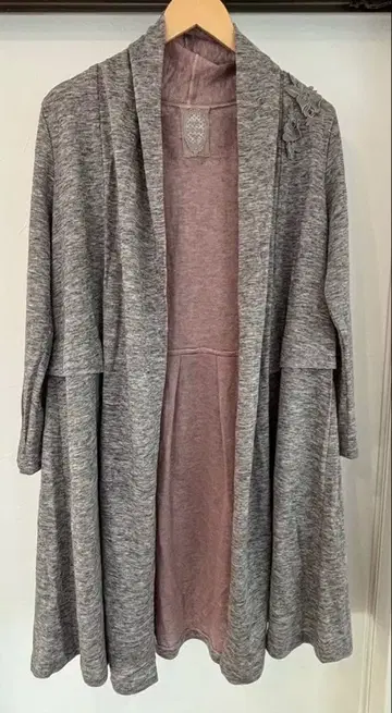 Akiakane 아키아카네 사에라 그레이 레이스 롱 가디건 L