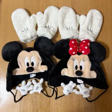디즈니 미키 미니 팬캡 & 미키 장갑 2개 세트