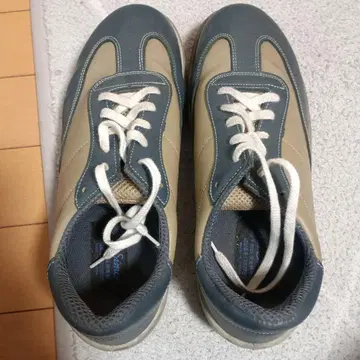 안전화 블루/베이지 레이스업 스니커즈 중고