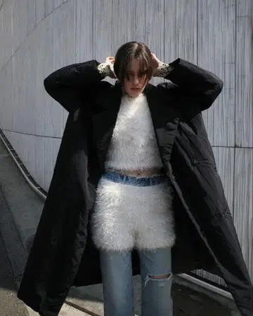 클라네 컬러 다운 체스터 코트 블랙 이번 시즌 클라네