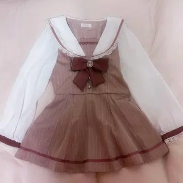 LIZLISA 세일러 카라 셋업 핑크