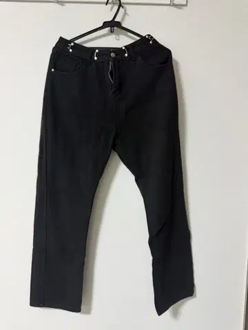 블랙 스트레이트 레그 데님 M 사이즈